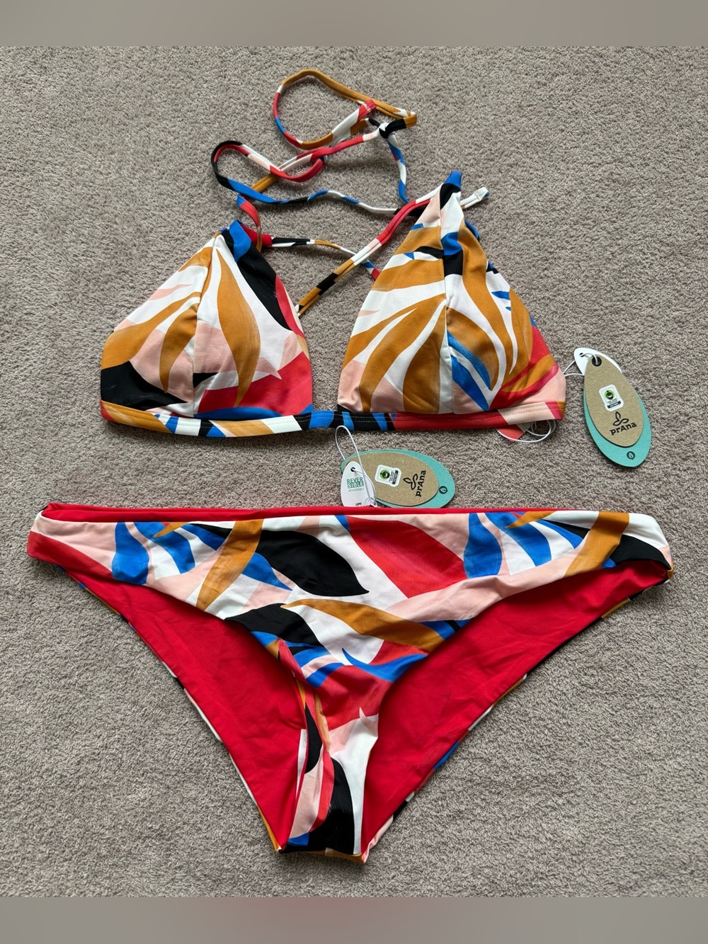 prAna - SWIM SET - Sunkissed Top / Gemma Reversible Bottom - TROPICS